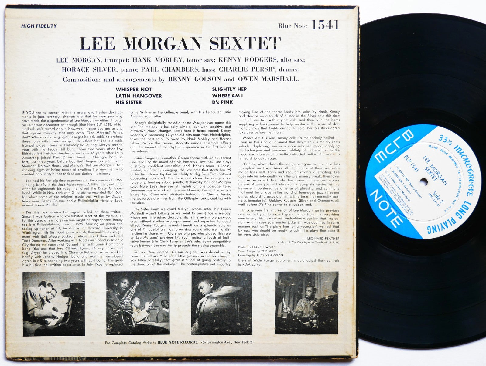 LEE MORGAN Volume 2 Sextet LP BLUE NOTE BLP 1541 US 1957 LEX MONO