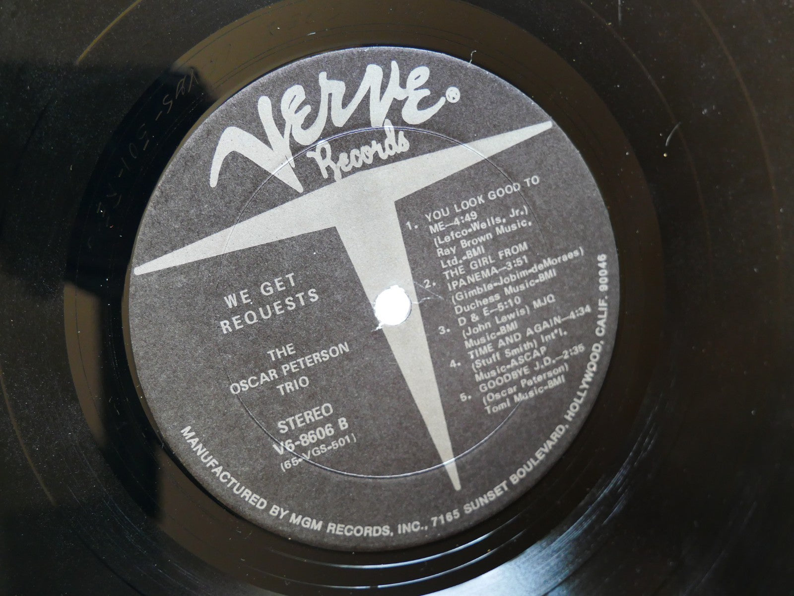 OSCAR PETERSON TRIO We Get Requests LP VERVE RECORDS V6-8606 US 1965 JAZZ