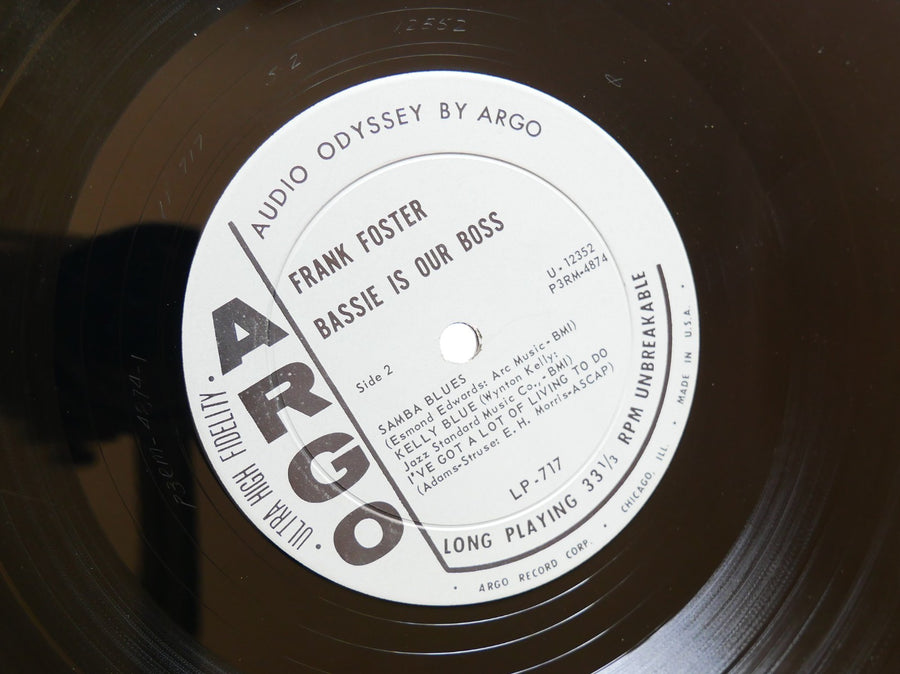 FRANK FOSTER Basie Is Our Boss LP ARGO LP-717 US 1963 DG MONO JAZZ John Young