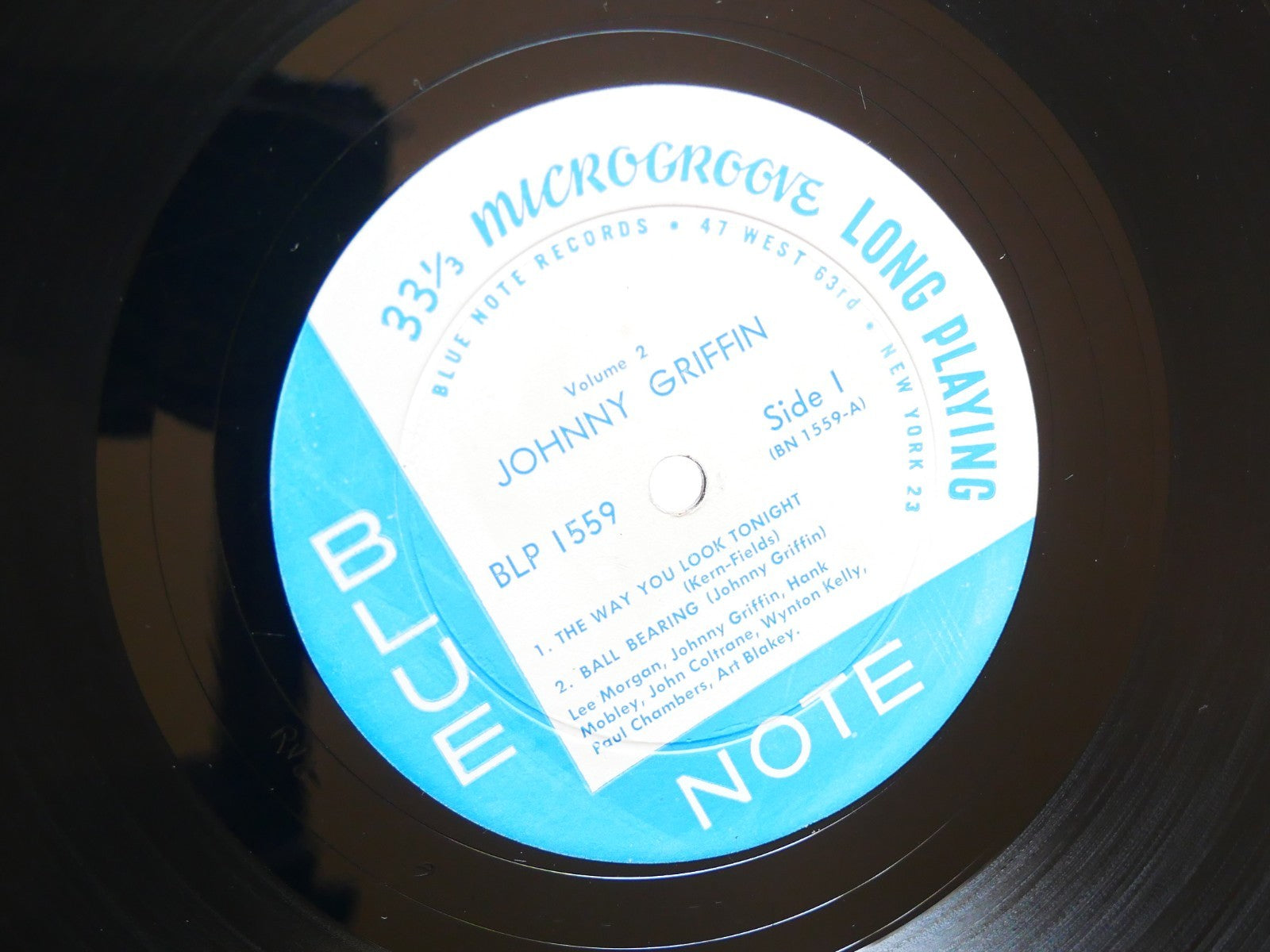 JOHNNY GRIFFIN A Blowing Session LP BLUE NOTE 1559 NY 23 EAR MONO John Coltrane