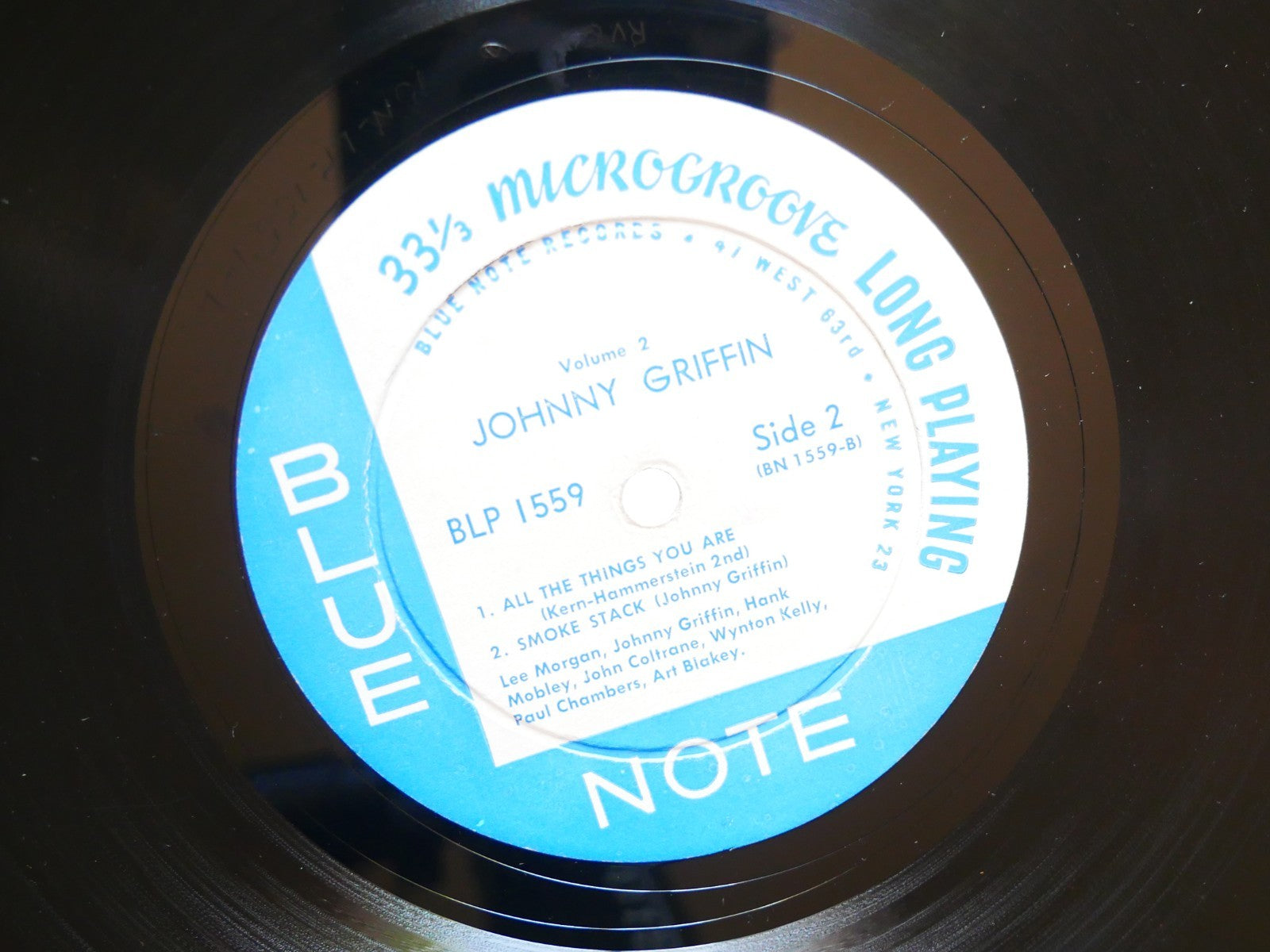 JOHNNY GRIFFIN A Blowing Session LP BLUE NOTE 1559 NY 23 EAR MONO