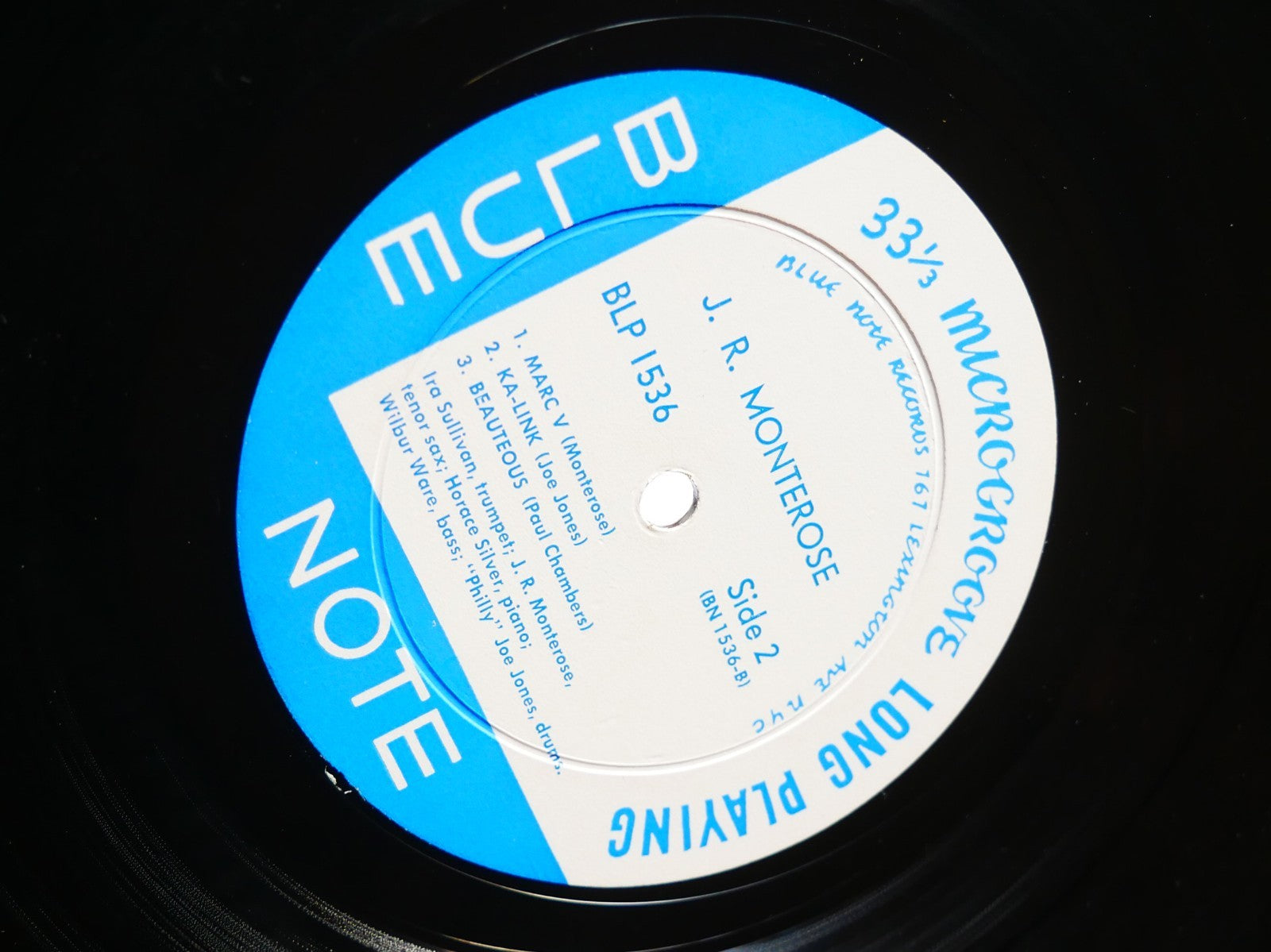 J.R. MONTEROSE LP BLUE NOTE BLP 1536 US 1957 LEXINGTON RVG EAR DG MONO FLAT Jazz