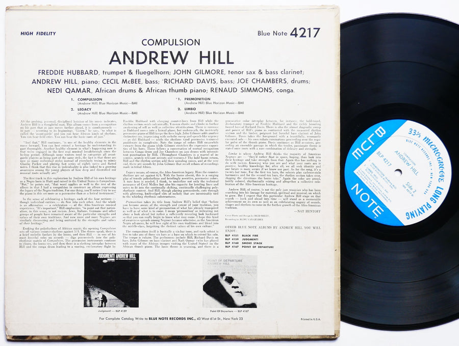 ANDREW HILL Compulsion LP BLUE NOTE 4217 NY MONO John Gilmore Freddie Hubbard