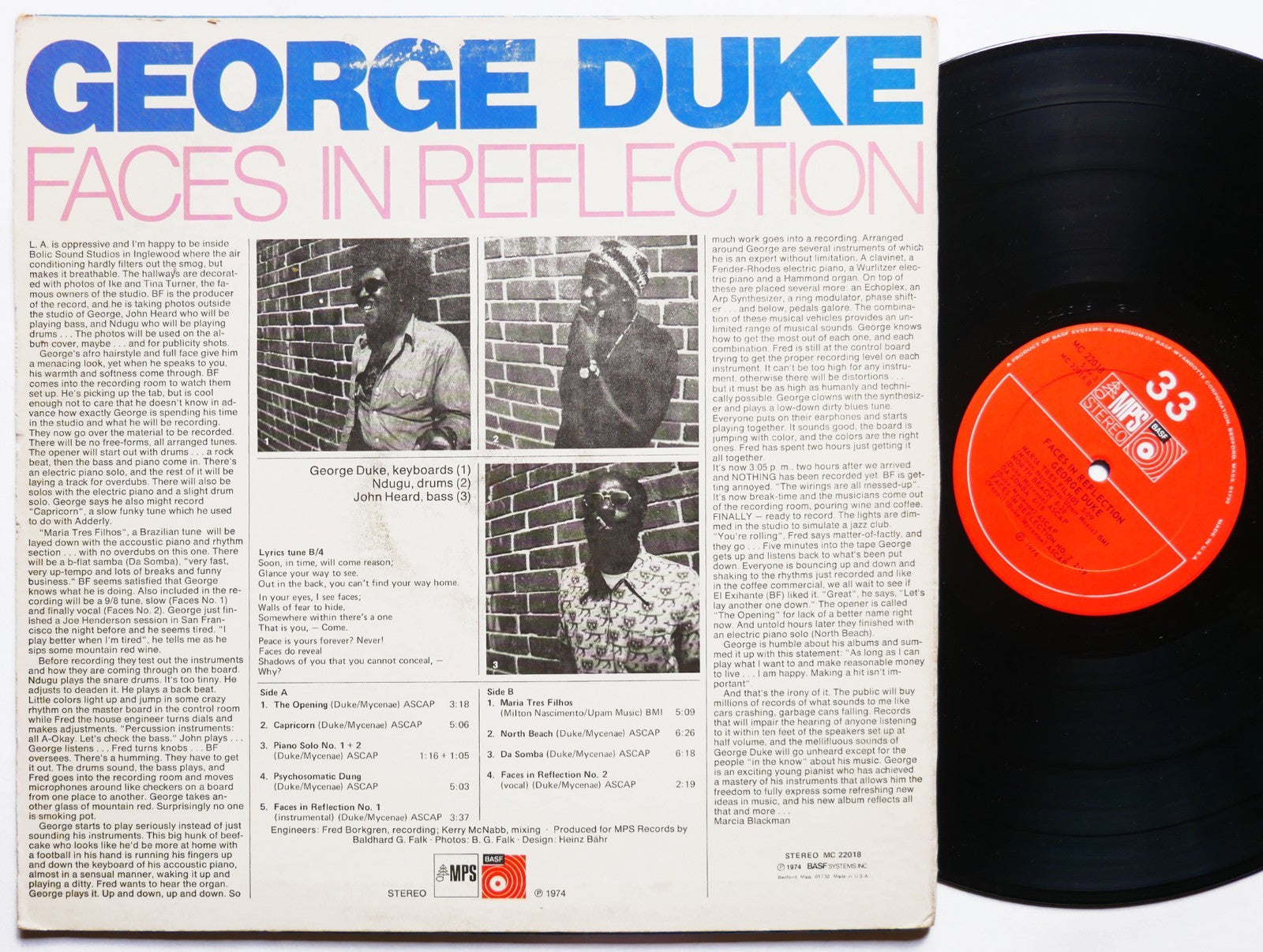 GEORGE DUKE Faces In Reflection LP MPS RECORDS MC 22018 US 1974 Jazz Capricorn