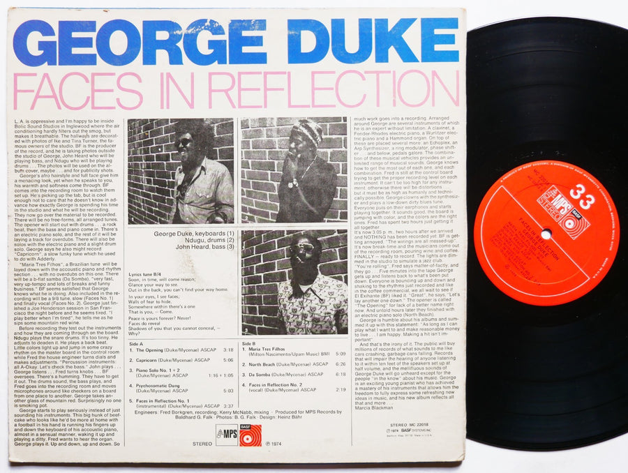 GEORGE DUKE Faces In Reflection LP MPS RECORDS MC 22018 US 1974 Jazz Capricorn