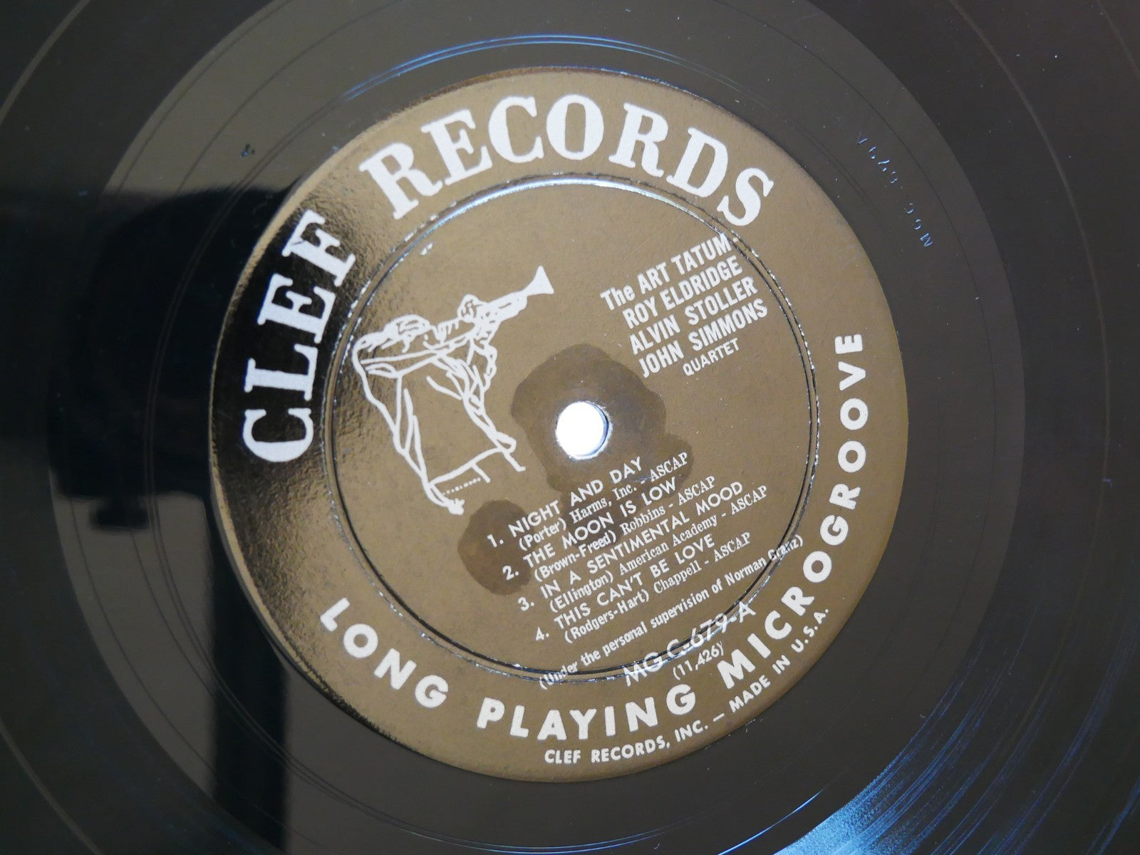 ART TATUM ROY ELDRIDGE ALVIN STOLLER JOHN SIMMONS LP CLEF MGC 679 US '55 DG MONO