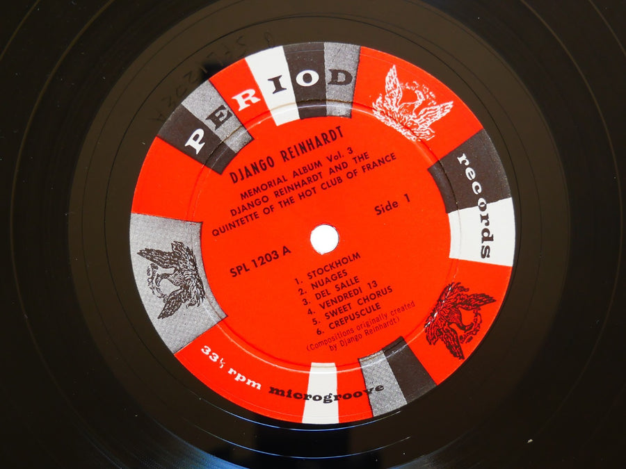 DJANGO REINHARDT Memorial Album Volume 3 LP PERIOD SPL 1203 US 1956 DG MONO VG+