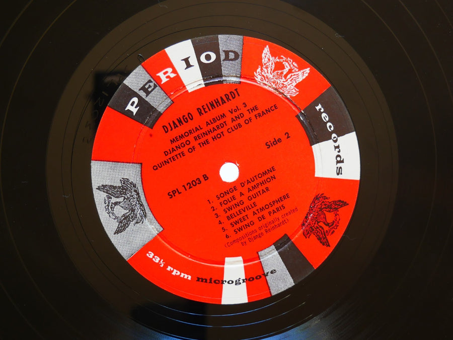 DJANGO REINHARDT Memorial Album Volume 3 LP PERIOD SPL 1203 US 1956 DG MONO VG+