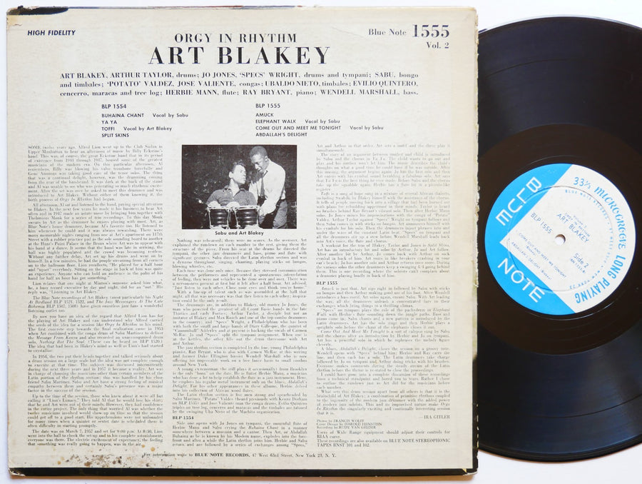 ART BLAKEY Orgy In Rhythm Volume Two BLUE NOTE BLP 1555 US 1957 NY 23 EAR MONO