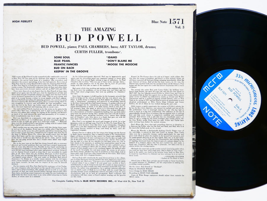 BUD POWELL The Amazing Vol. 3 Bud! BLUE NOTE 1571 LIBERTY RVG MONO Curtis Fuller