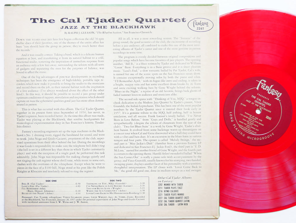 CAL TJADER QUARTET Jazz At The Blackhawk LP FANTASY 3241 US 1957 Vince Guaraldi