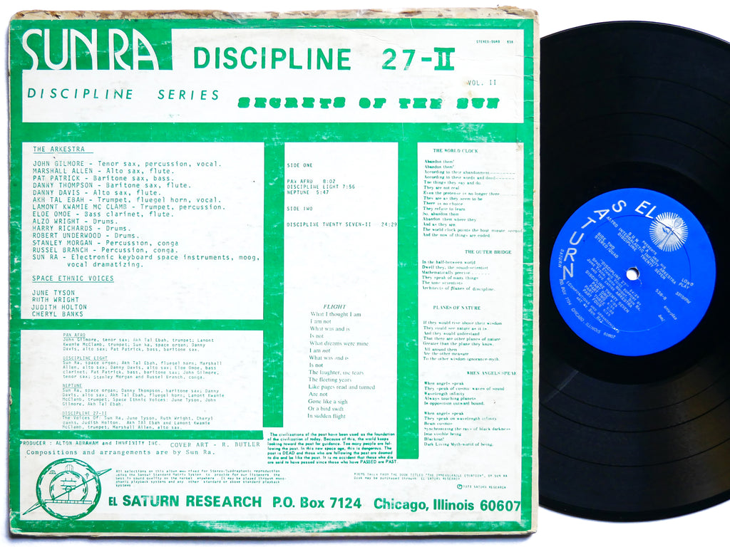 SUN RA Infinity Arkestra Discipline 27-II LP EL SATURN RECORDS 538 US 1973 Jazz