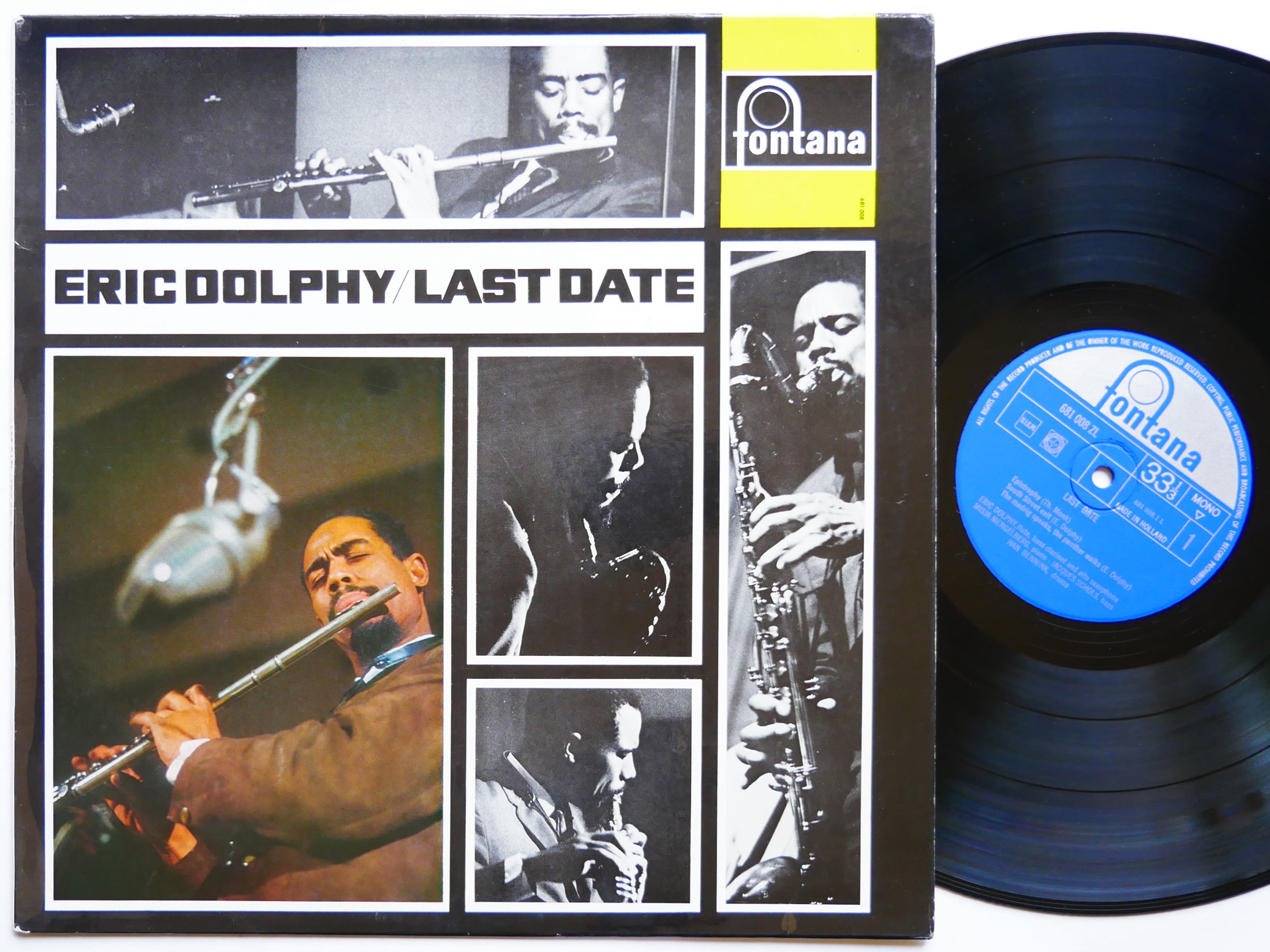 ERIC DOLPHY Last Date LP FONTANA 681 008 ZL NETHERLANDS 1965 MONO JAZZ CLEAN