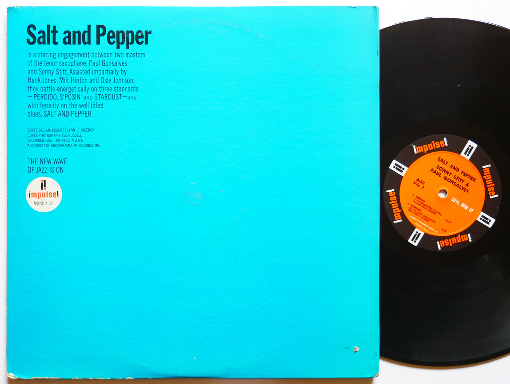 SONNY STITT PAUL GONSALVES Salt And Pepper LP IMPULSE! A-52 RVG MONO Hank Jones