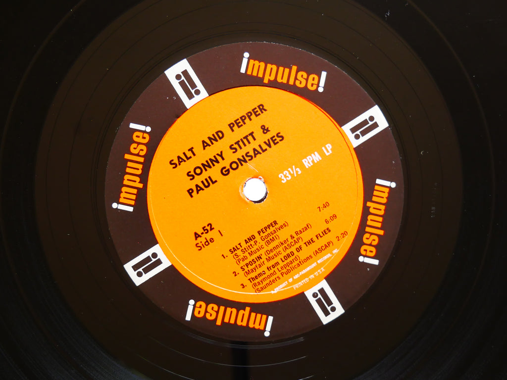 SONNY STITT PAUL GONSALVES Salt And Pepper LP IMPULSE! A-52 RVG MONO Hank Jones