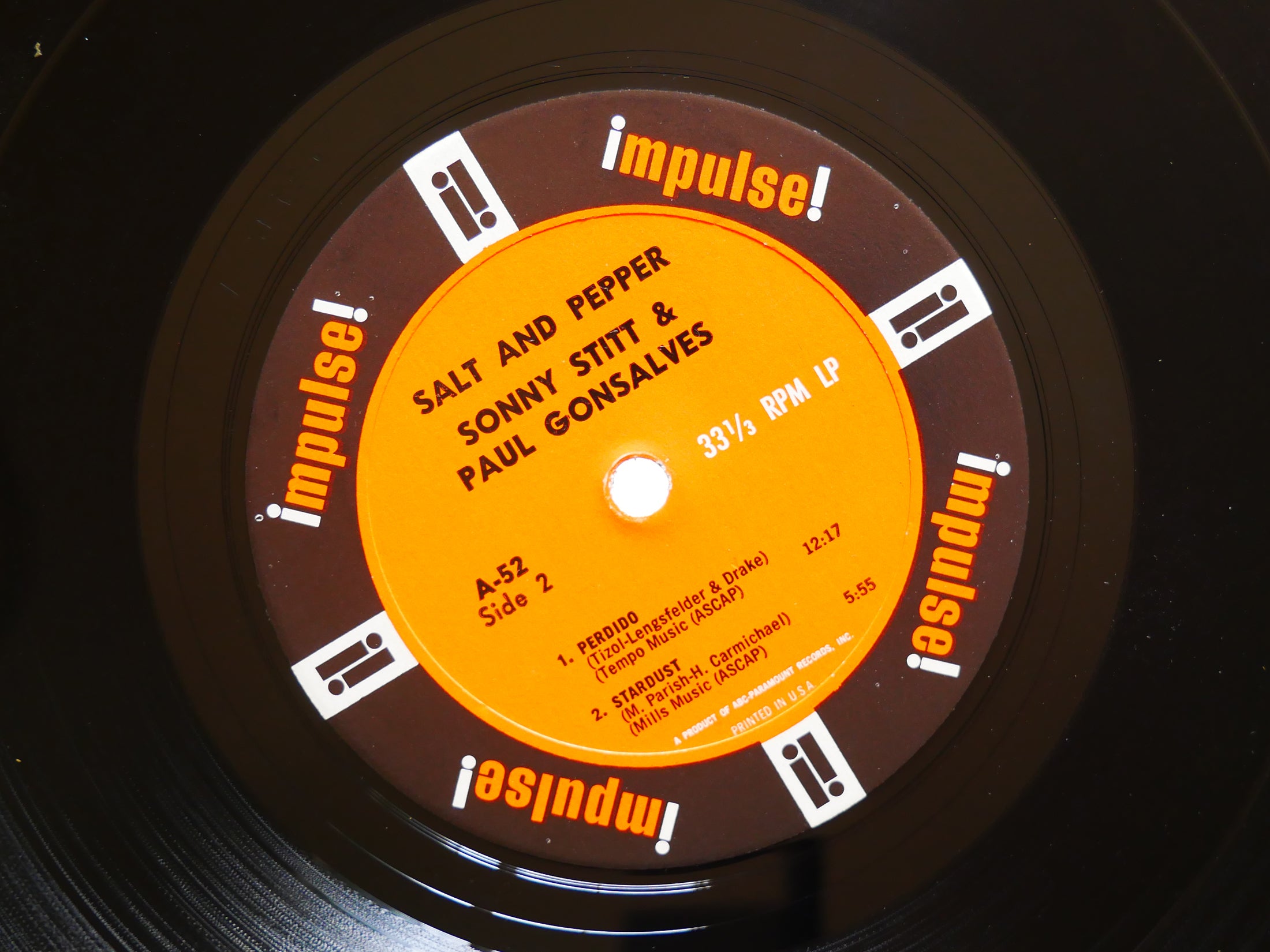 SONNY STITT PAUL GONSALVES Salt And Pepper LP IMPULSE! A-52 RVG MONO Hank Jones