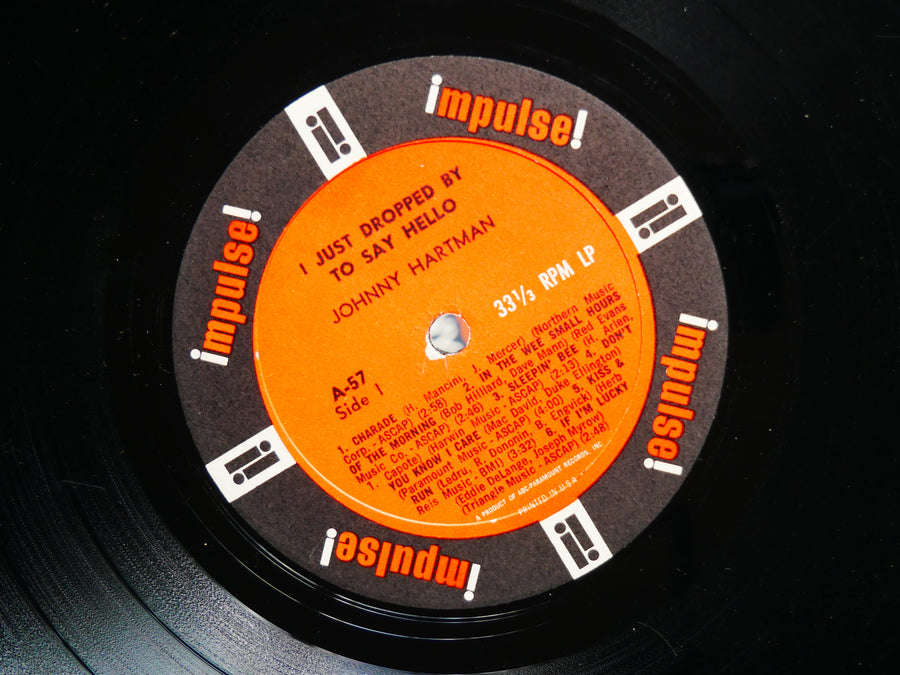 JOHNNY HARTMAN I Just Dropped By To Say Hello LP IMPULSEA-57 MONO Elvin Jones