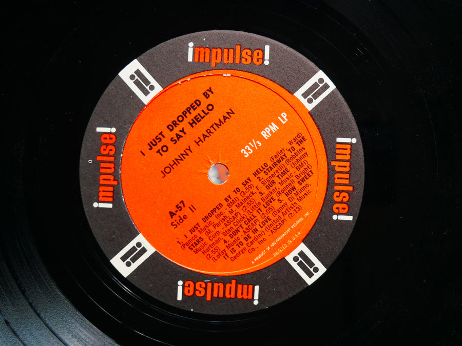 JOHNNY HARTMAN I Just Dropped By To Say Hello LP IMPULSEA-57 MONO Elvin Jones