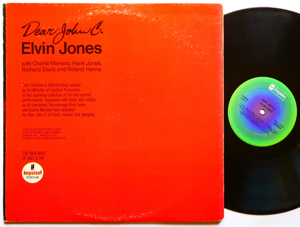ELVIN JONES Dear John C. LP IMPULSE! AS-88 US 1974 Hank Jones Richard Davis