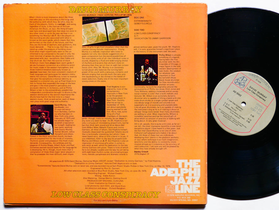 DAVID MURRAY Low Class Conspiracy LP ADELPHI AD 5002 US 1976 Phillip Wilson