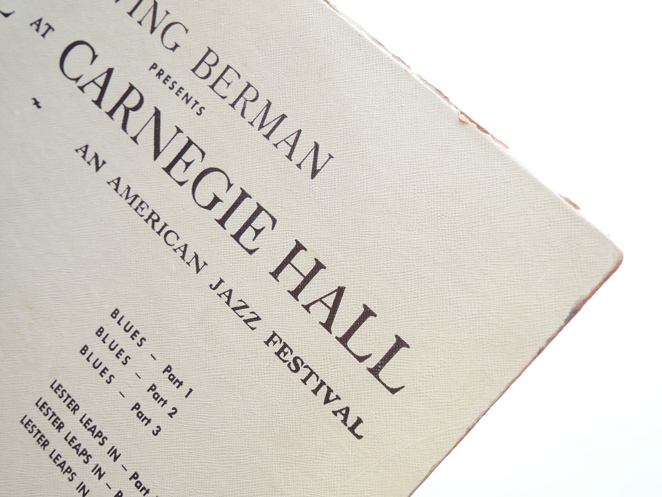 ILLINOIS JACQUET LEE YOUNG Jazz At Carnegie Hall Vol 1 LP ARCO AL 4 DG MONO 10"