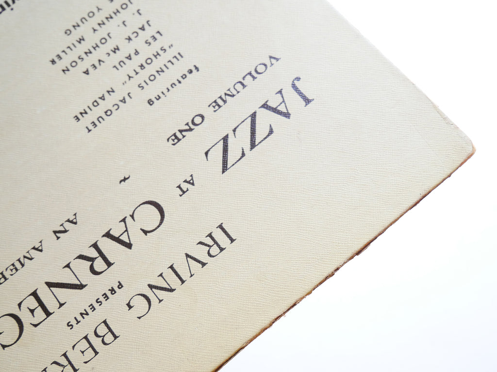 ILLINOIS JACQUET LEE YOUNG Jazz At Carnegie Hall Vol 1 LP ARCO AL 4 DG MONO 10"