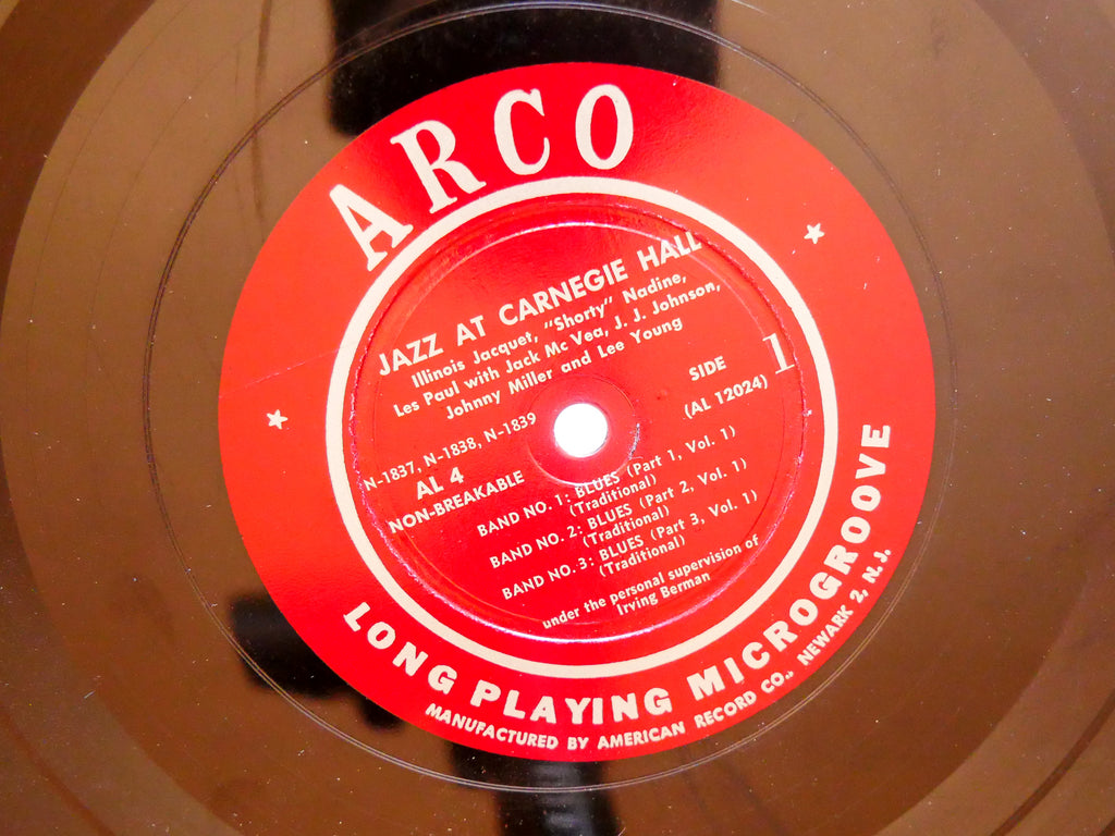 ILLINOIS JACQUET LEE YOUNG Jazz At Carnegie Hall Vol 1 LP ARCO AL 4 DG MONO 10"