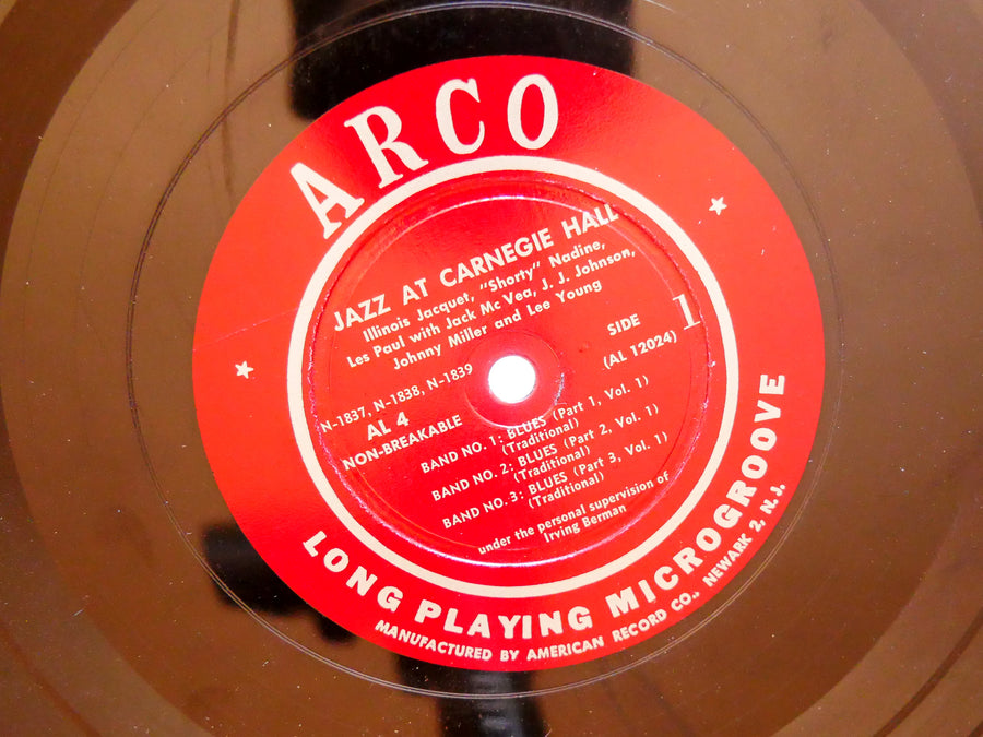 ILLINOIS JACQUET LEE YOUNG Jazz At Carnegie Hall Vol 1 LP ARCO AL 4 DG MONO 10"