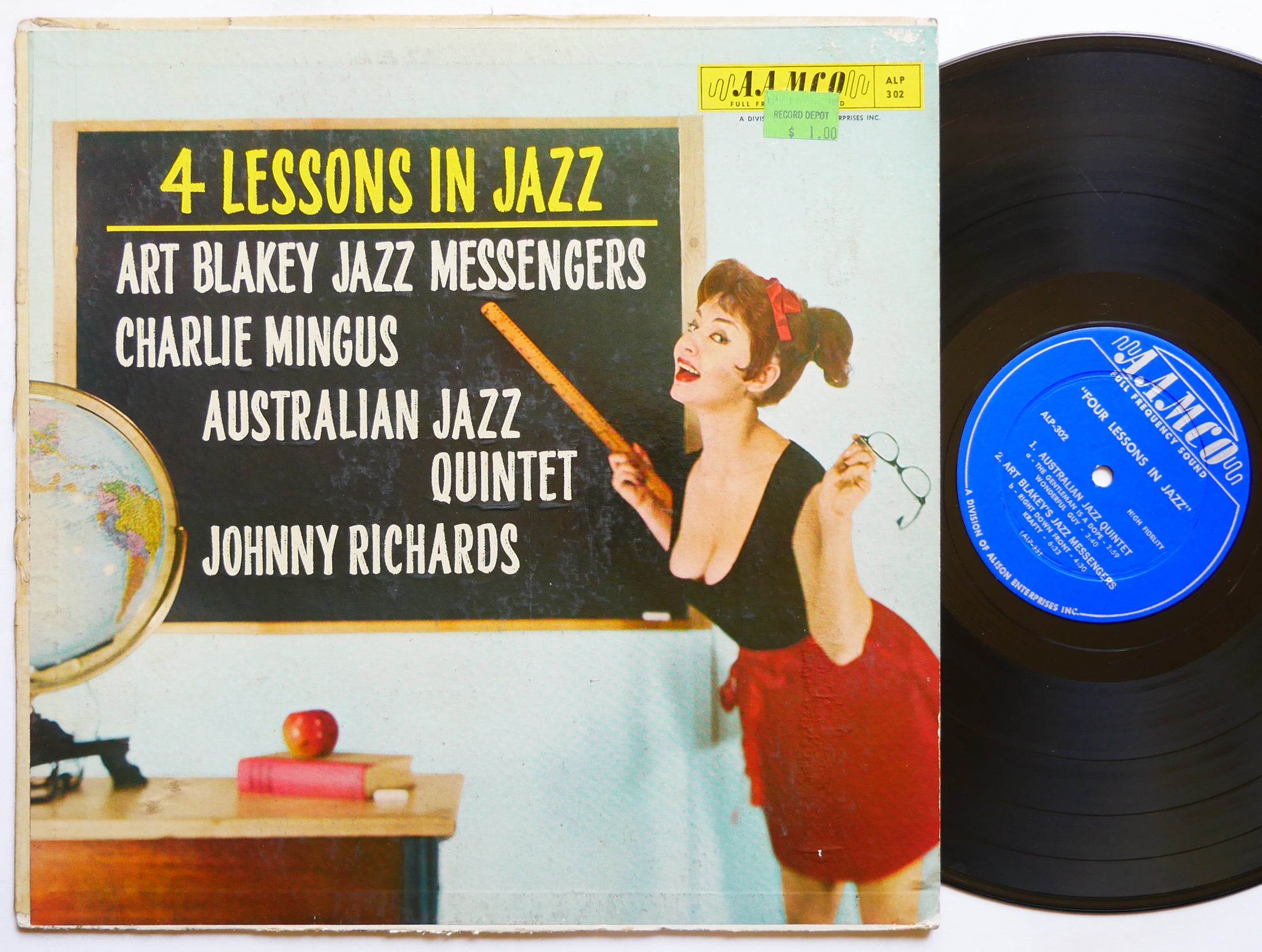 ART BLAKEY CHARLIE MINGUS 4 Lessons In Jazz LP AAMCO ALP 302 US 1958 DG MONO