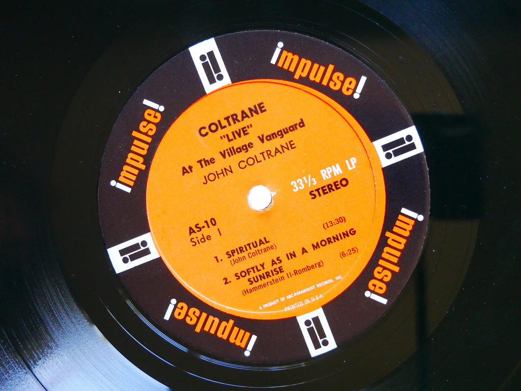 JOHN COLTRANE Live At The Village Vanguard LP IMPULSE! US 1963 AS-10 Eric Dolphy