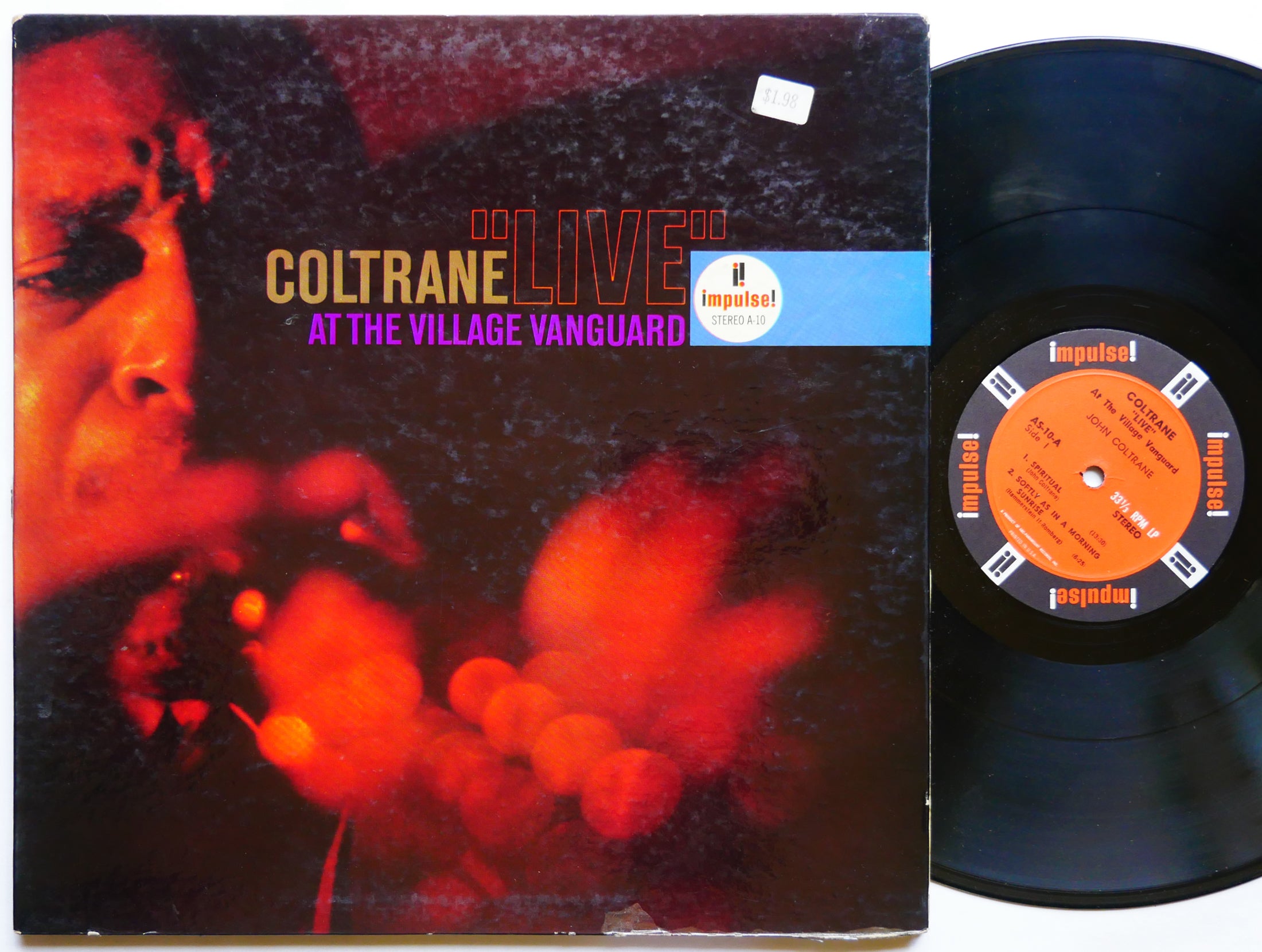 JOHN COLTRANE Live At The Village Vanguard LP IMPULSE! US 1963 AS-10 Eric Dolphy