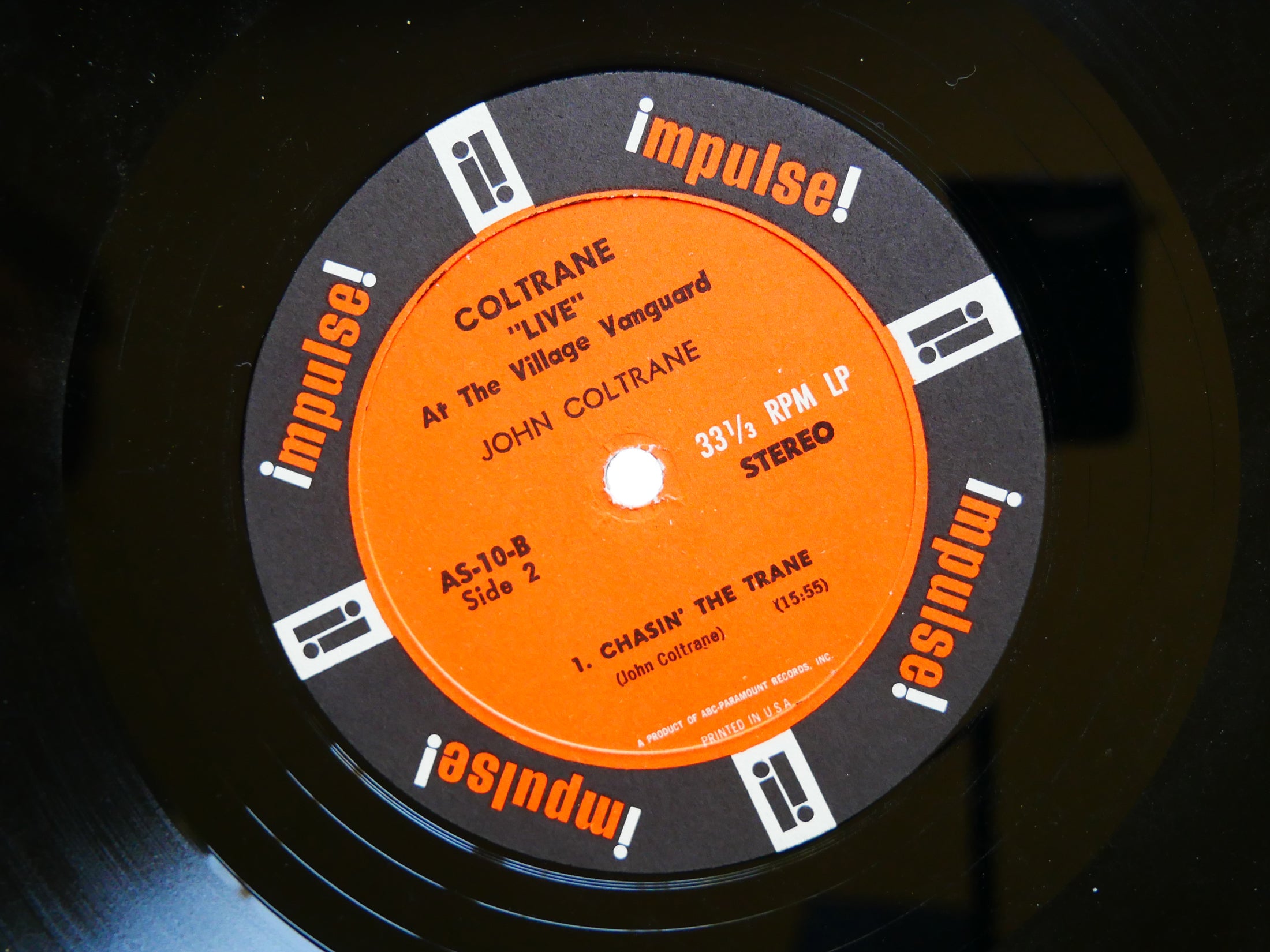 JOHN COLTRANE Live At The Village Vanguard LP IMPULSE! US 1963 AS-10 Eric Dolphy