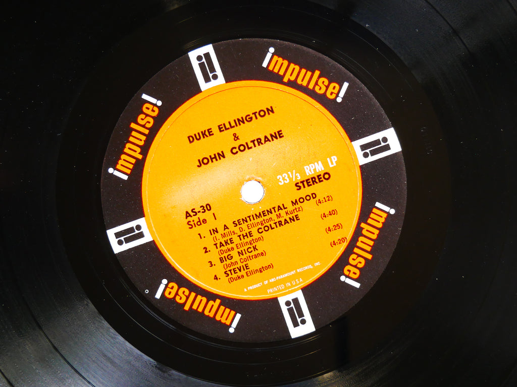 JOHN COLTRANE DUKE ELLINGTON LP IMPULSE! A-30 US 1963 RVG Elvin Jones CLEAN