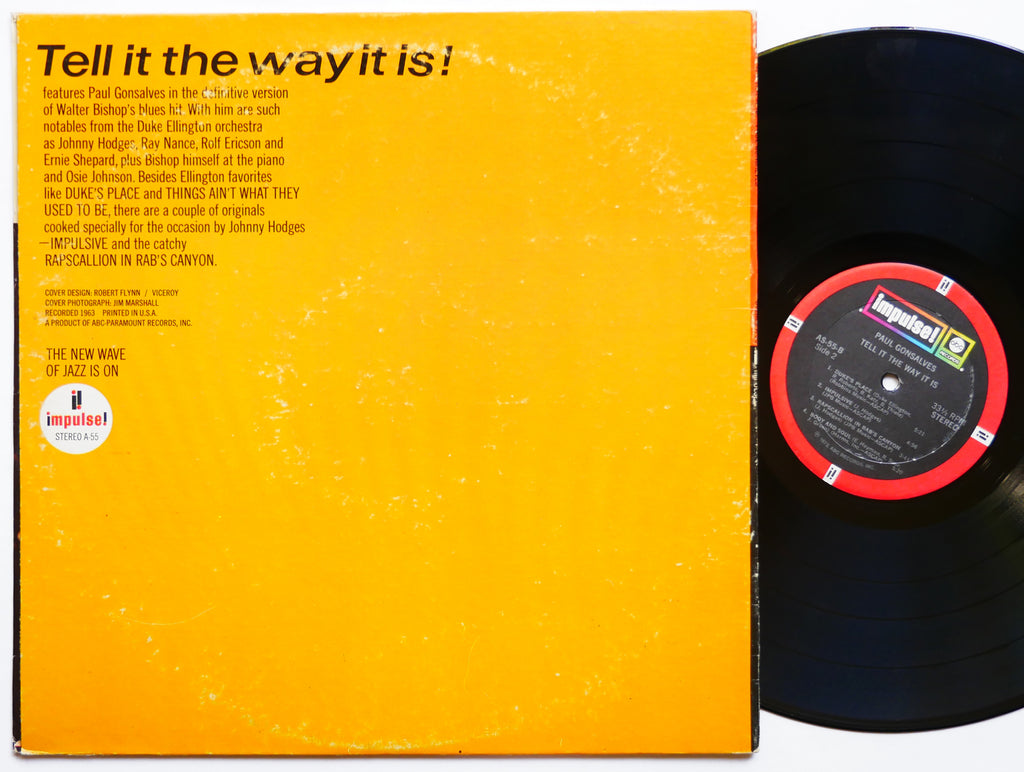 PAUL GONSALVES Tell It The Way It Is LP IMPULSE! AS-55 US 1972 RVG Walter Bishop