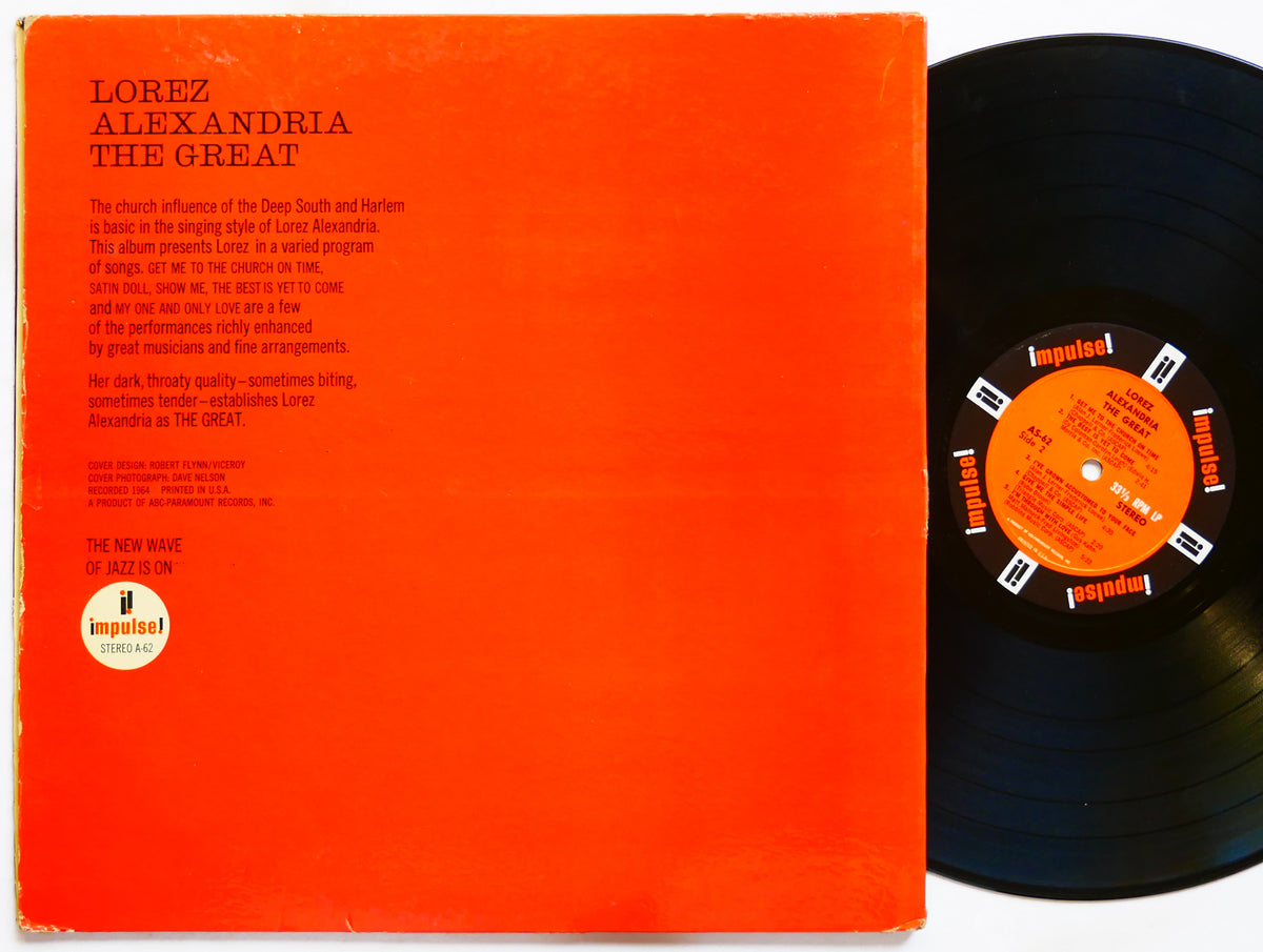 LOREZ ALEXANDRIA Alexandria The Great LP IMPULSE! AS-62 US 1964 RVG Wynton Kelly