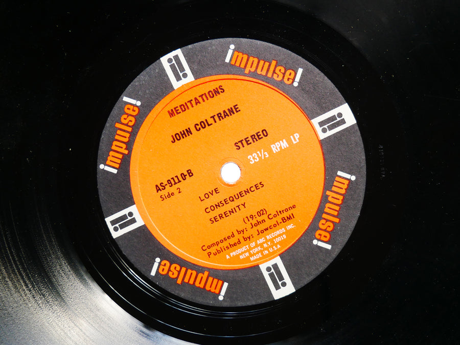 JOHN COLTRANE Meditations LP IMPULSE! AS-9110 US 1966 JAZZ RVG Pharoah Sanders
