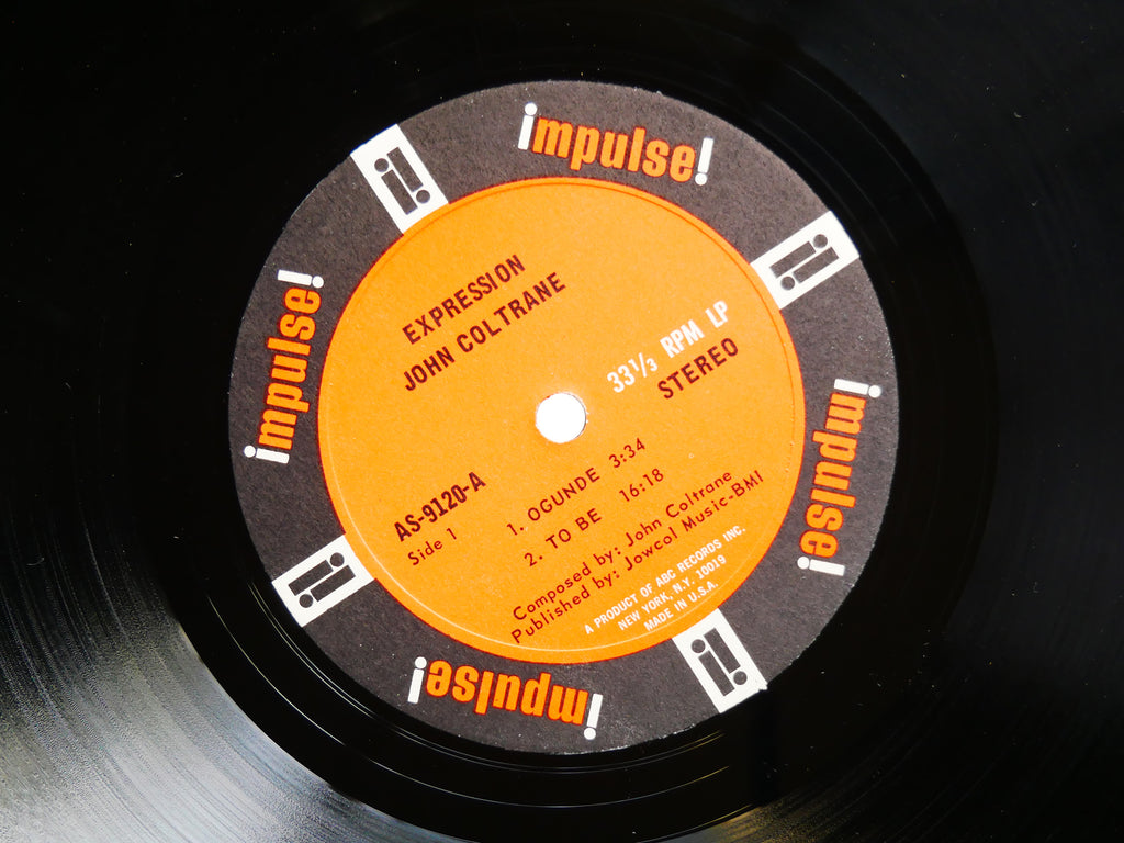 JOHN COLTRANE Expression LP IMPULSE! AS-9120 US 1967 Alice Coltrane Rashied Ali