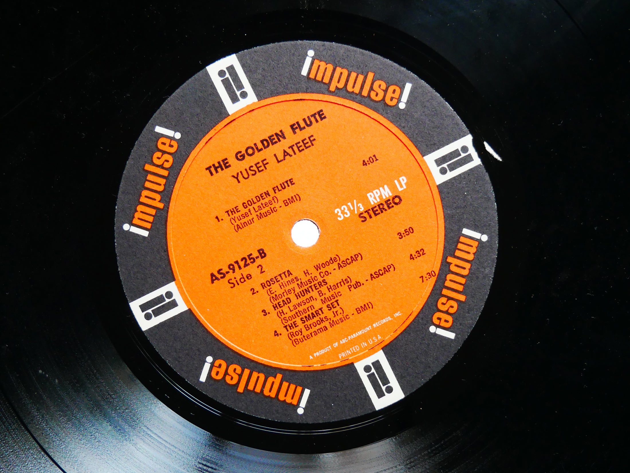 YUSEF LATEEF The Golden Flute LP IMPULSE! AS-9125 US 1967 RVG Roy Brooks CLEAN