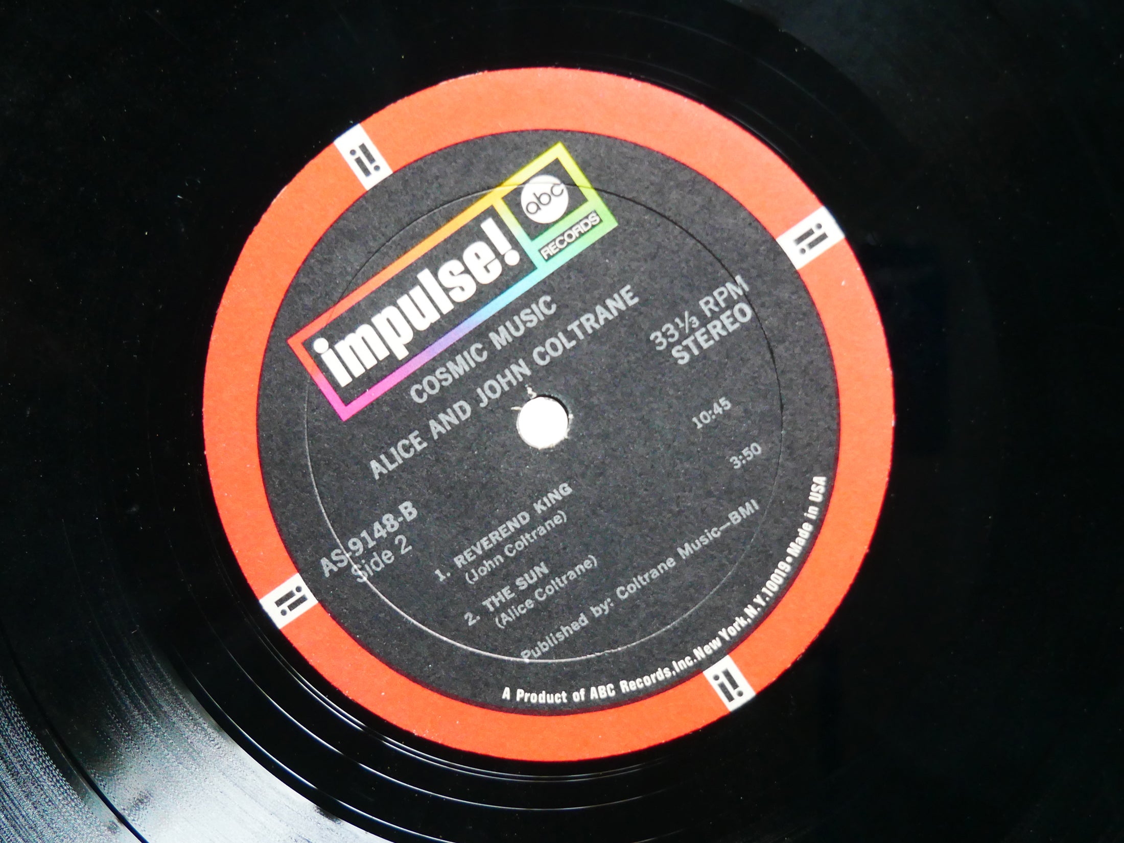 JOHN COLTRANE ALICE COLTRANE Cosmic Music LP IMPULSE! AS-9148 Pharoah Sanders