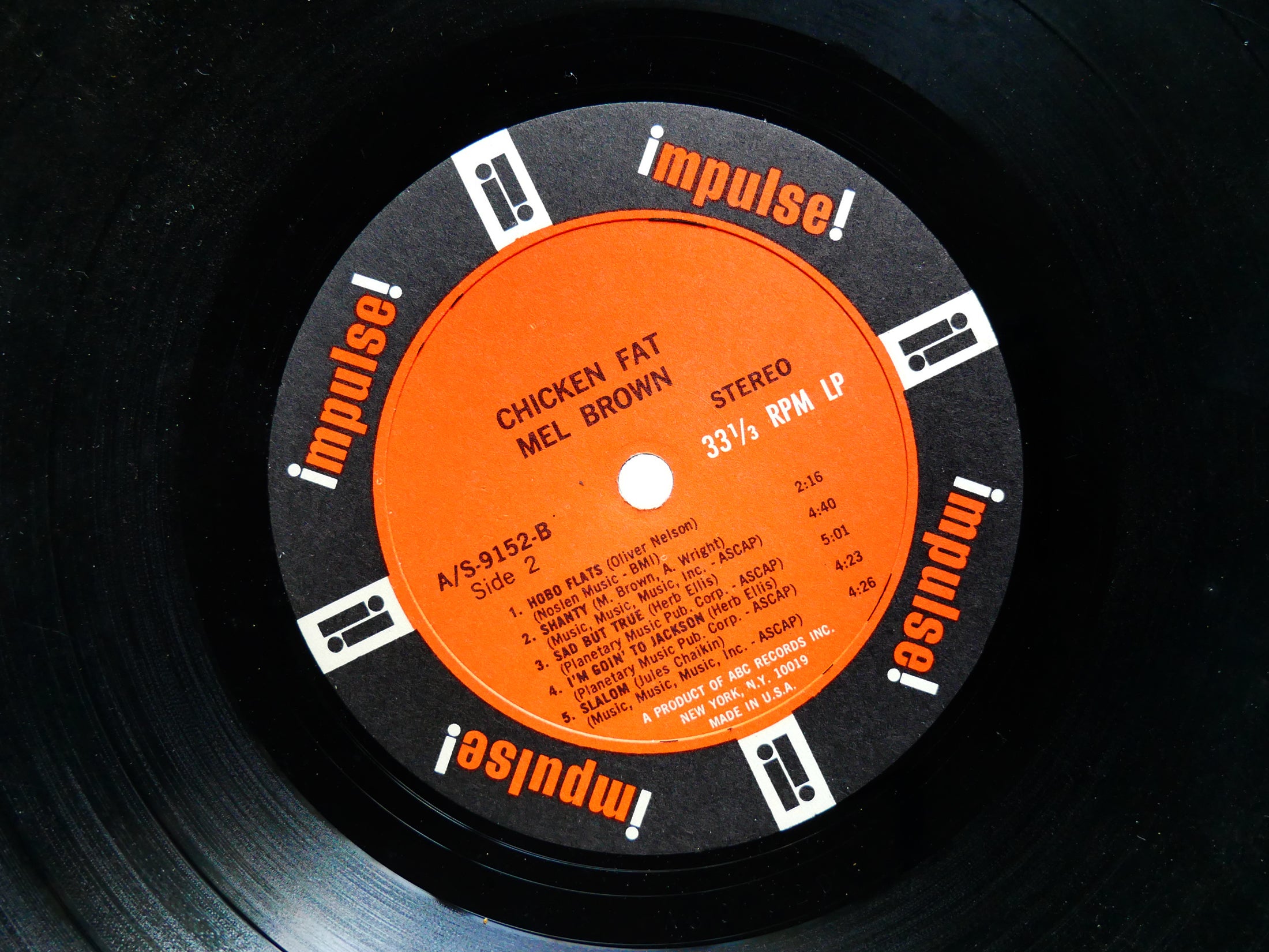 MEL BROWN Chicken Fat LP IMPULSE! AS-9152 US 1967 Paul Humphrey Blues Jazz Funk