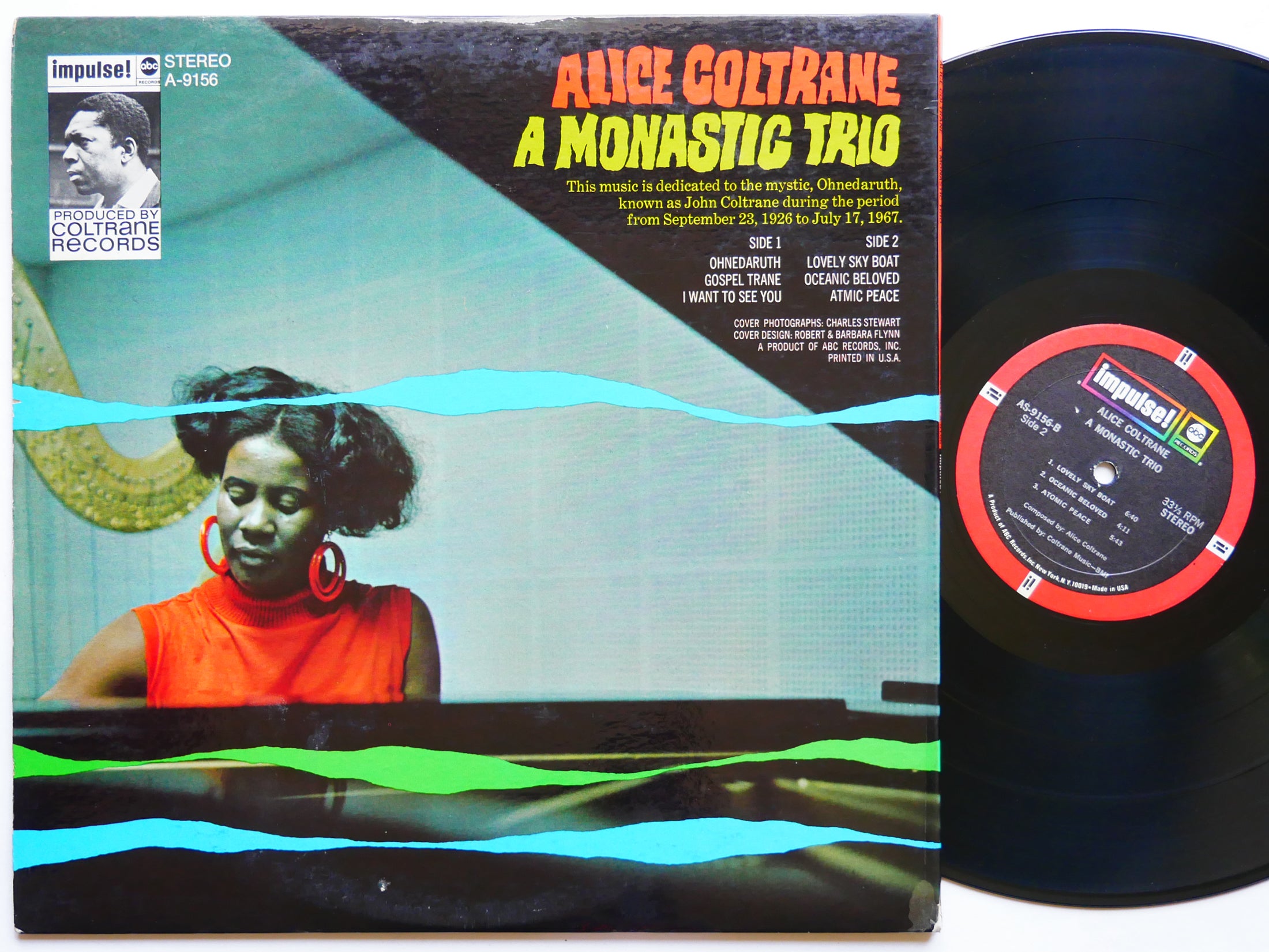 ALICE COLTRANE A Monastic Trio LP IMPULSE! A-9156 Orig US 1970 Rashied Ali CLEAN