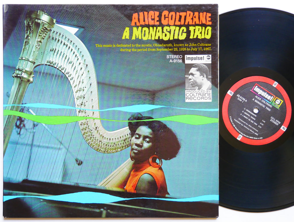 ALICE COLTRANE A Monastic Trio LP IMPULSE! A-9156 Orig US 1970 Rashied Ali CLEAN