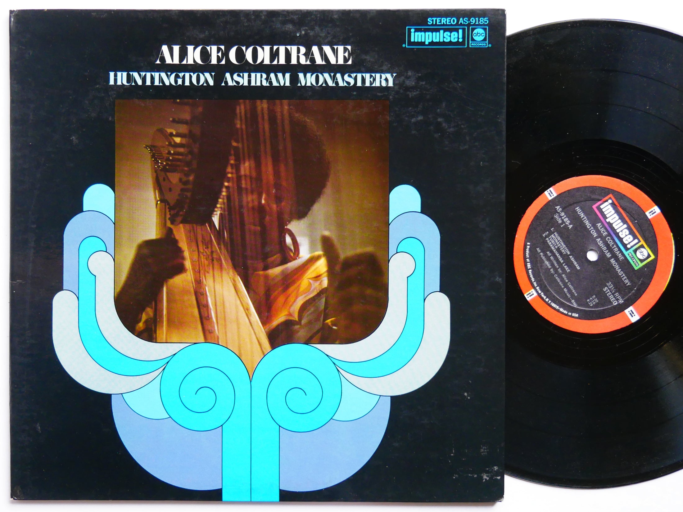 ALICE COLTRANE Huntington Ashram Monastery LP IMPULSE AS-9185 Rashied Ali VG+