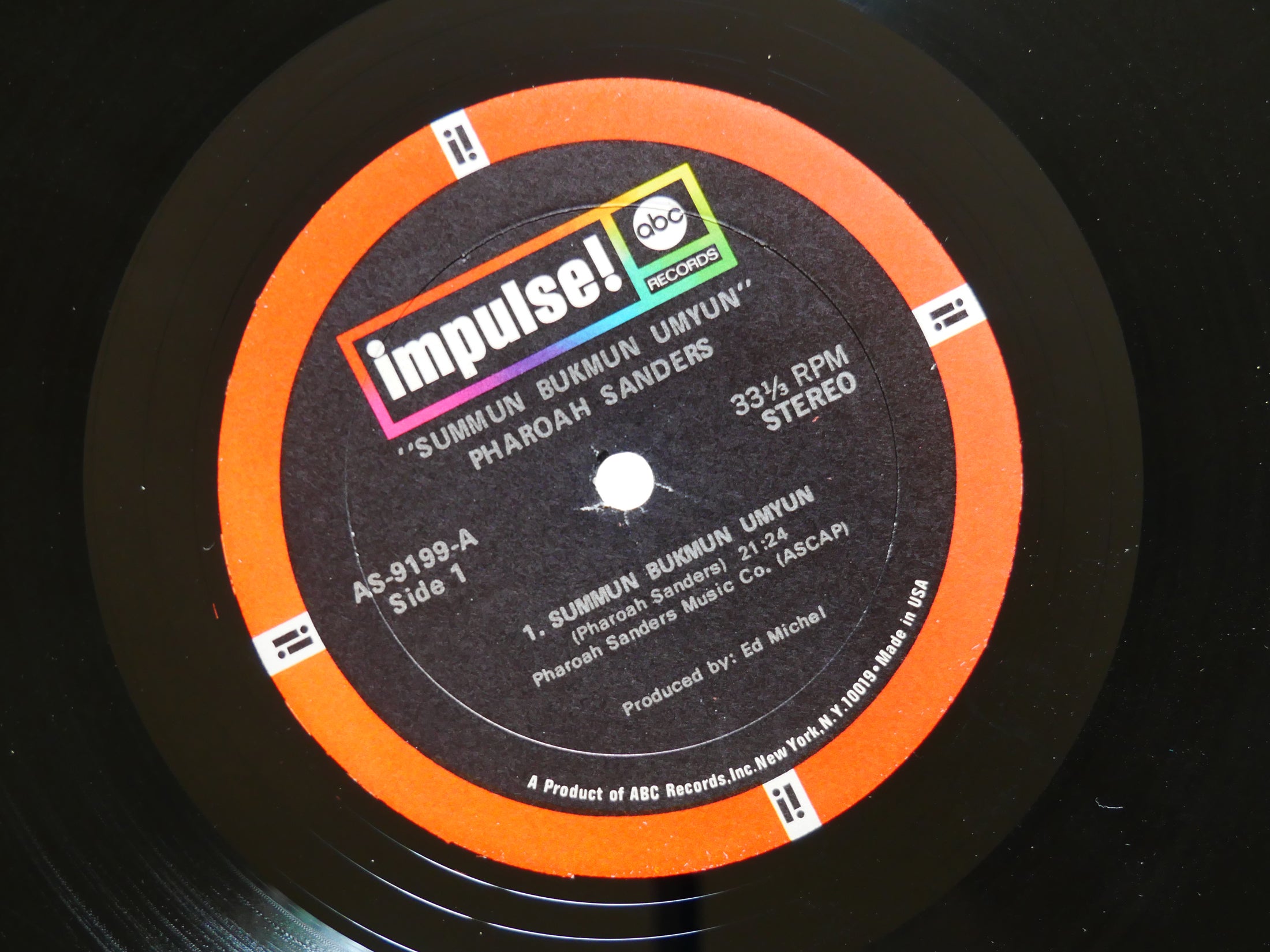 PHAROAH SANDERS Summun Bukmun Umyun LP IMPULSE AS-9199 Gary Bartz Cecil McBee