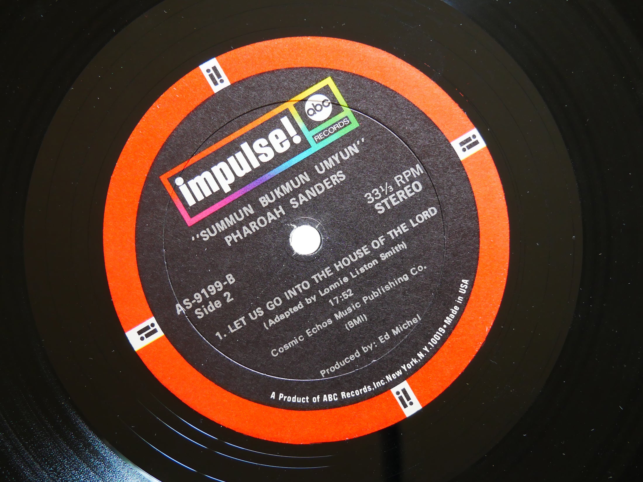 PHAROAH SANDERS Summun Bukmun Umyun LP IMPULSE AS-9199 Gary Bartz Cecil McBee