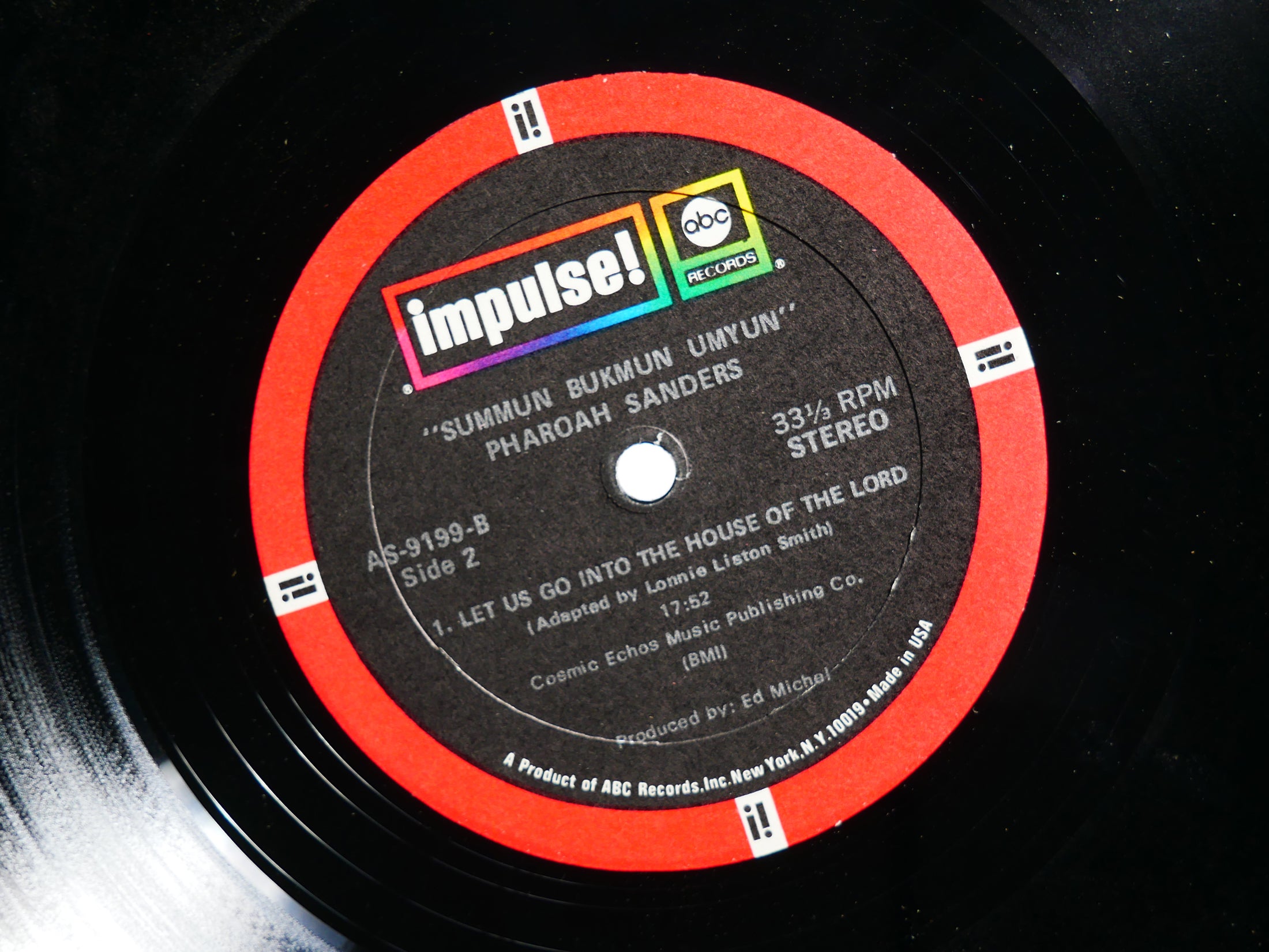 PHAROAH SANDERS Summun Bukmun Umyun LP IMPULSE AS-9199 Gary Bartz Cecil McBee