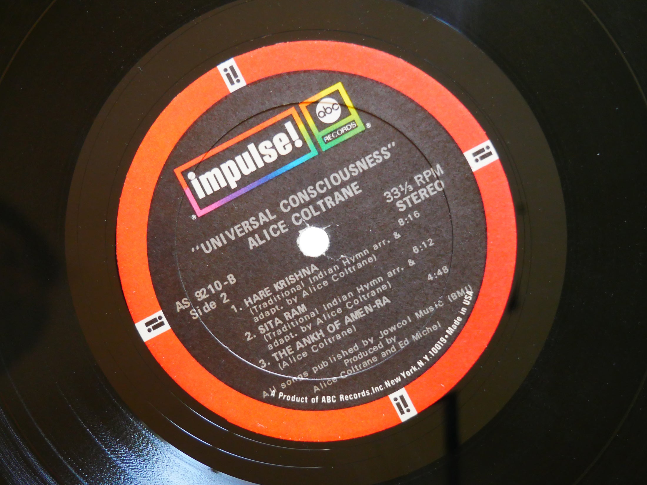 ALICE COLTRANE Universal Consciousness LP IMPULSE AS-9210 Rashied Ali JAZZ