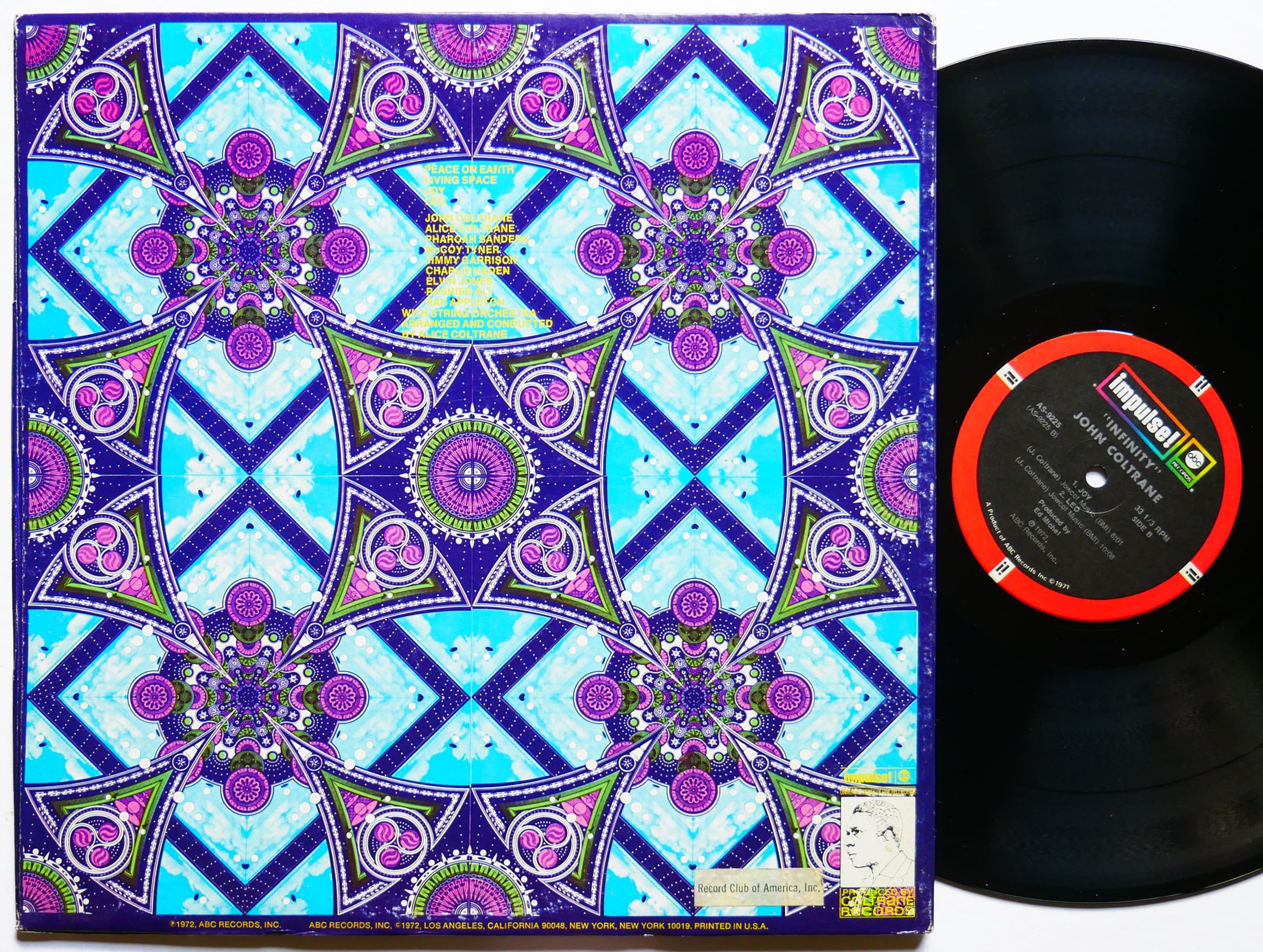 JOHN COLTRANE Infinity LP IMPULSE! AS-9225 US '72 Pharoah Sanders Alice Coltrane