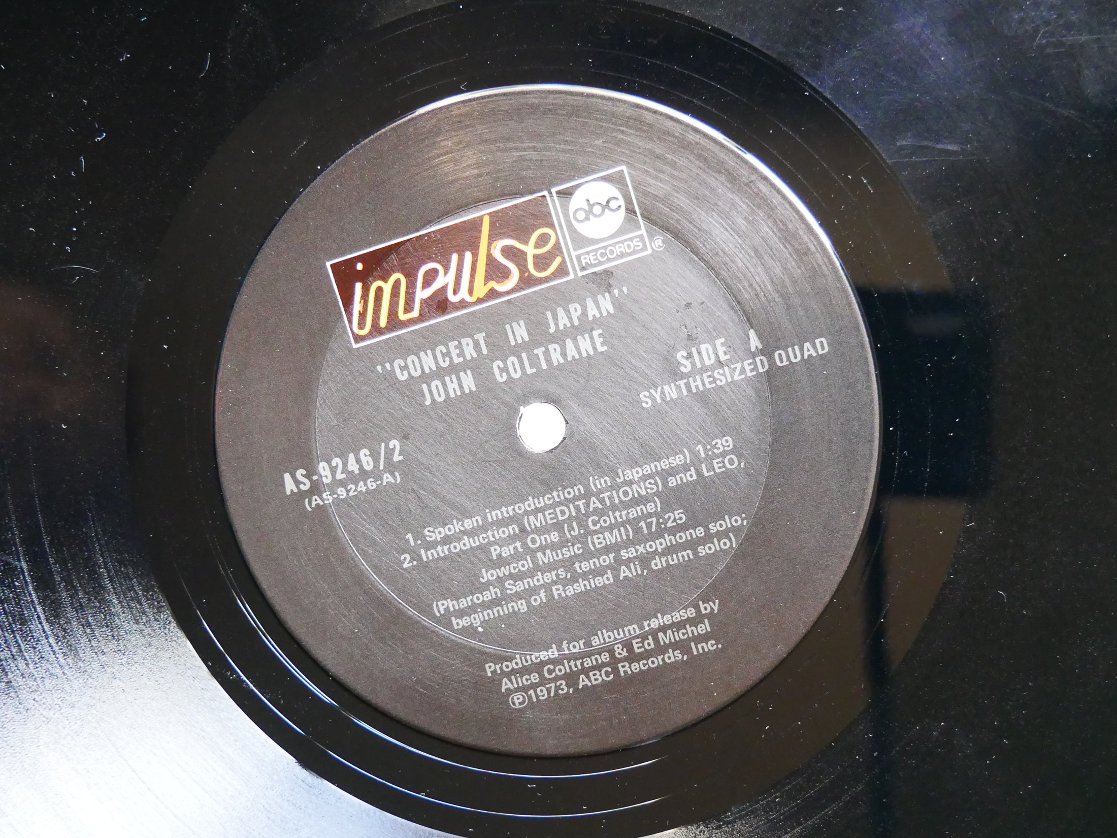 JOHN COLTRANE Concert In Japan 2 x LP IMPULSE! AS-9246-2 US 1973 Pharoah Sanders