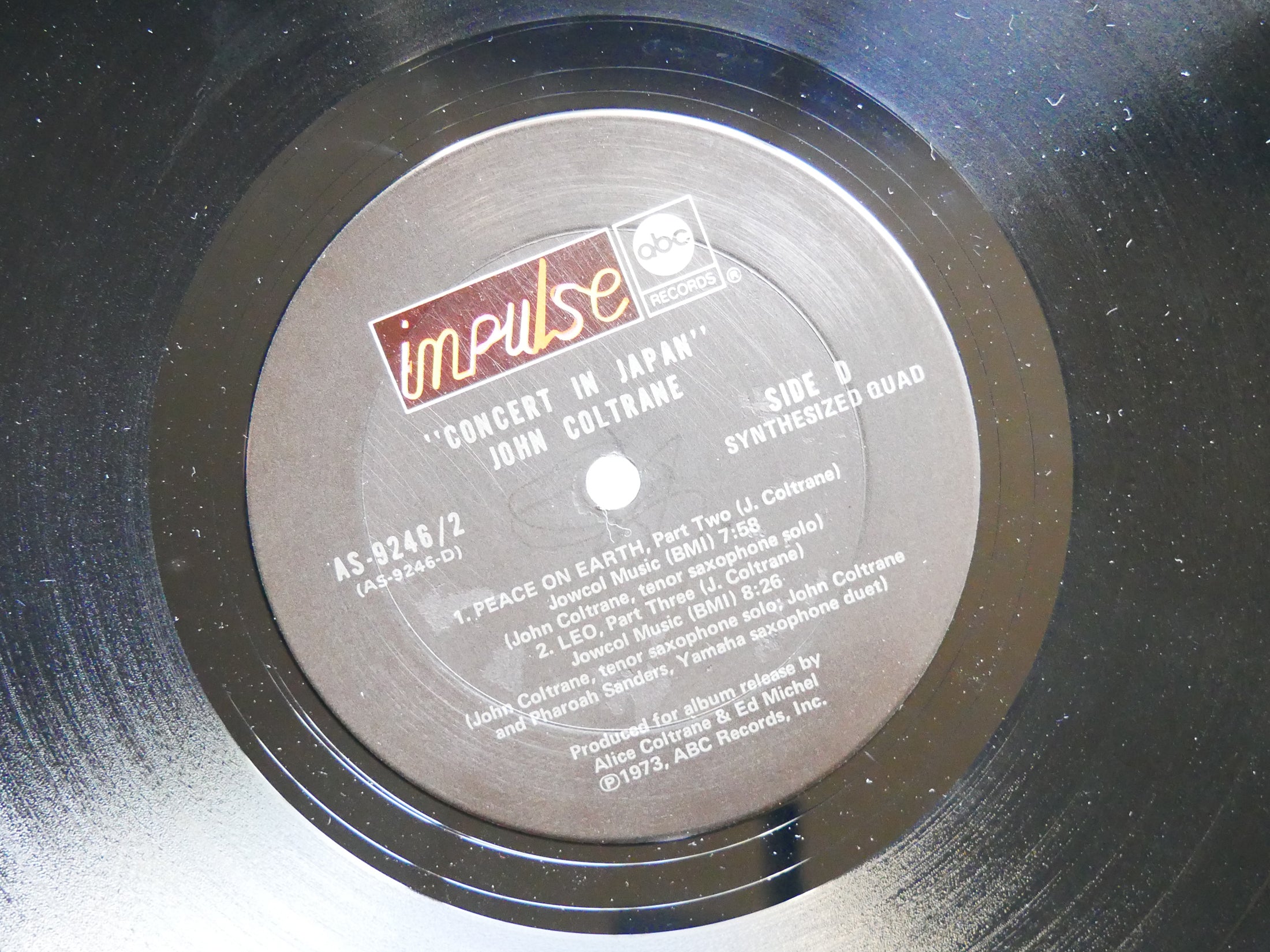 JOHN COLTRANE Concert In Japan 2 x LP IMPULSE! AS-9246-2 US 1973 Pharoah Sanders